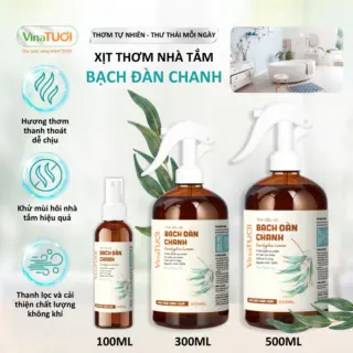 Xịt Đuổi Côn Trùng Vina Tươi 500ml An Toàn Cho Bé, Khử Mùi Nhà Cửa Tinh Dầu Thiên Nhiên mùi Bạch Đàn Chanh