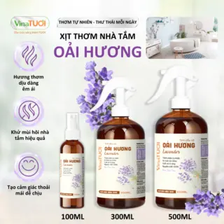 Xịt Đuổi Côn Trùng Vina Tươi 300ml An Toàn Cho Bé, Khử Mùi Nhà Cửa Tinh Dầu Thiên Nhiên mùi Oải Hương