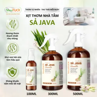 Xịt Đuổi Côn Trùng Vina Tươi 500ml An Toàn Cho Bé, Khử Mùi Nhà Cửa Tinh Dầu Thiên Nhiên mùi Sả Java