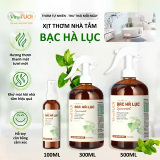 Xịt Đuổi Côn Trùng Vina Tươi 500ml An Toàn Cho Bé, Khử Mùi Nhà Cửa Tinh Dầu Thiên Nhiên Mùi Bạc Lục Hà