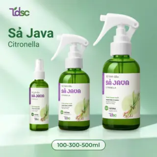 Xịt Muỗi Tinh Dầu Sả Java TDSC 300ml An Toàn Cho Bé, Đuổi Gián Kiến Khử Mùi