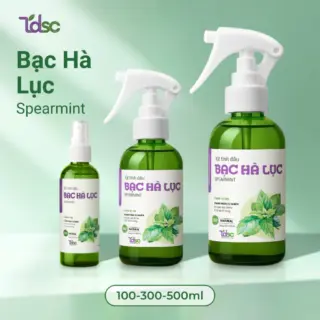 Xịt Đuổi Rệp Giường Mạt Bụi Ve Chó TDSC 500ml Tinh Dầu Thảo Mộc An Toàn Cho Nhà Cửa Mùi Bạc Hà Lục