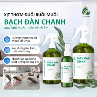 Xịt Muỗi Tinh Dầu Bạch Đàn Chanh VUATINHDAU 500ml An Toàn Cho Bé, Đuổi Gián Kiến Khử Mùi