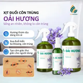 Xịt Đuổi Côn Trùng VUATINHDAU 500ml An Toàn Cho Bé, Khử Mùi Nhà Cửa Tinh Dầu Thiên Nhiên Mùi Oải Hương