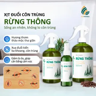 Xịt Đuổi Côn Trùng VUATINHDAU 500ml An Toàn Cho Bé, Khử Mùi Nhà Cửa Tinh Dầu Thiên Nhiên Mùi Rừng Thông