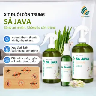Xịt Đuổi Côn Trùng VUATINHDAU 500ml An Toàn Cho Bé, Khử Mùi Nhà Cửa Tinh Dầu Thiên Nhiên Mùi Sả Java