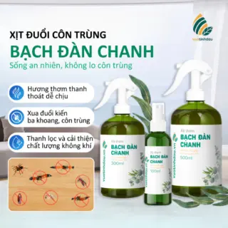 Xịt Đuổi Côn Trùng VUATINHDAU 500ml An Toàn Cho Bé, Khử Mùi Nhà Cửa Tinh Dầu Thiên Nhiên Mùi Bạch Đàn Chanh