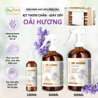 Xịt Khử Mùi Hôi Chân Giày VINA TƯƠI 300ml Tinh Dầu Thiên Nhiên Khử Khuẩn An Toàn Mùi Oải Hương