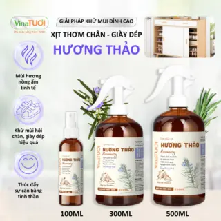 Xịt Khử Mùi Hôi Chân Giày VINA TƯƠI 300ml Tinh Dầu Thiên Nhiên Khử Khuẩn An Toàn Mùi Hương Thảo