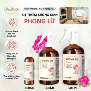 Bình Xịt Thơm Phòng Tinh Dầu Thiên Nhiên Vina Tươi 100ml Thư Giãn, Đuỗi Muỗi, Côn Trùng Mùi Phong Lữ
