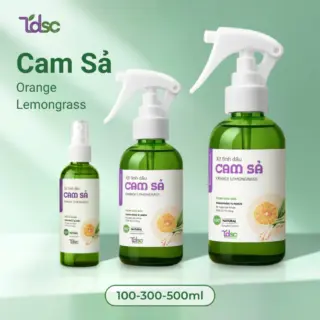 Xịt Muỗi Tinh Dầu Cam Sả TDSC 300ml An Toàn Cho Bé, Đuổi Gián Kiến Khử Mùi