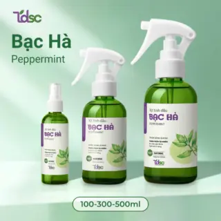 Xịt Muỗi Tinh Dầu Bạc Hà TDSC 300ml An Toàn Cho Bé, Đuổi Gián Kiến Khử Mùi