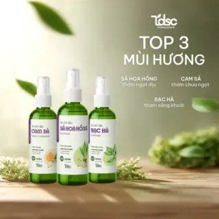 Xịt Muỗi Tinh Dầu Sả Hoa Hồng TDSC 300ml An Toàn Cho Bé, Đuổi Gián Kiến Khử Mùi