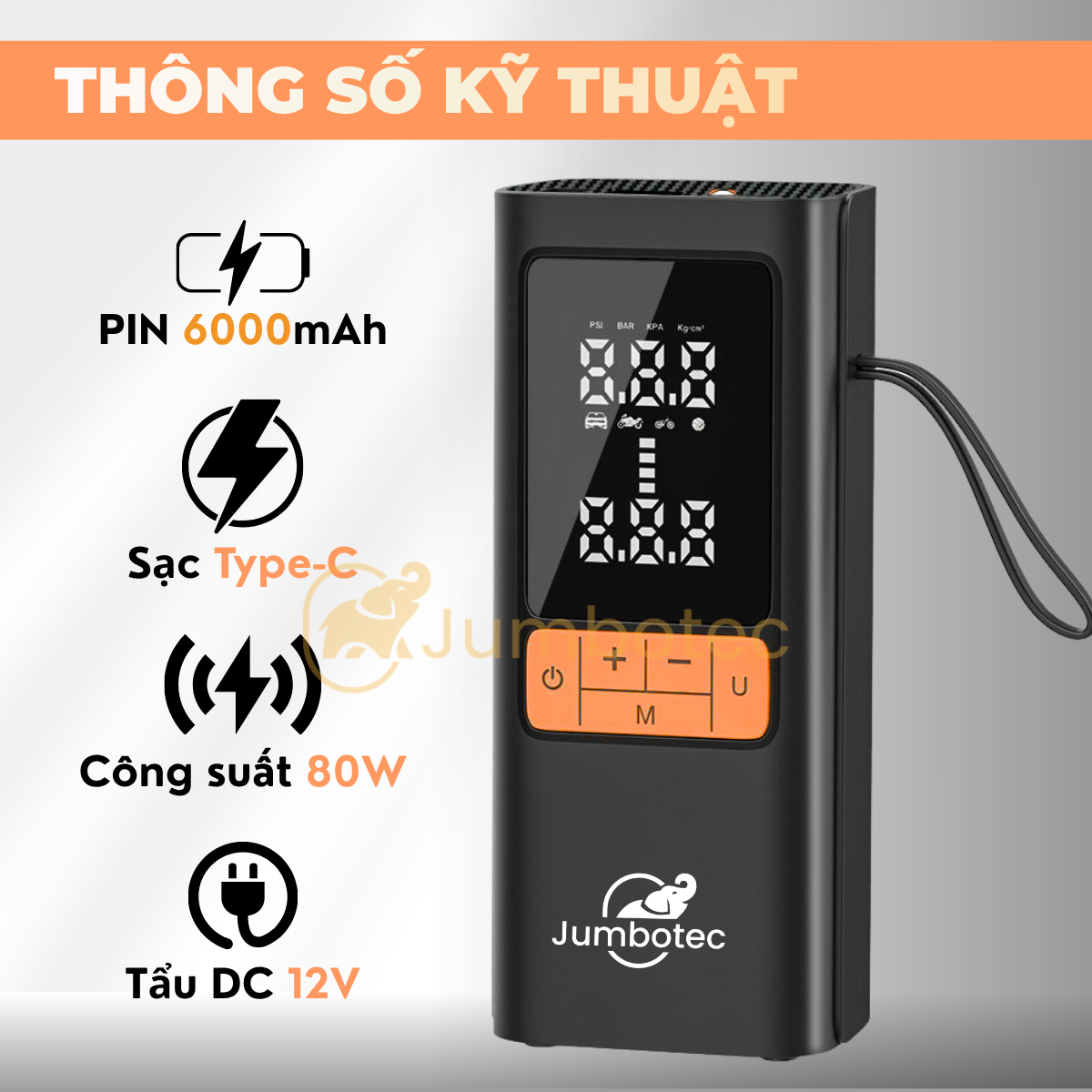 Bơm lốp Jumbotec B03 - Hình ảnh 4