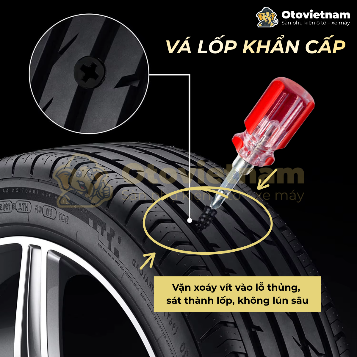 Bộ vít vá lốp khẩn cấp Jumbotec - Hình ảnh 11