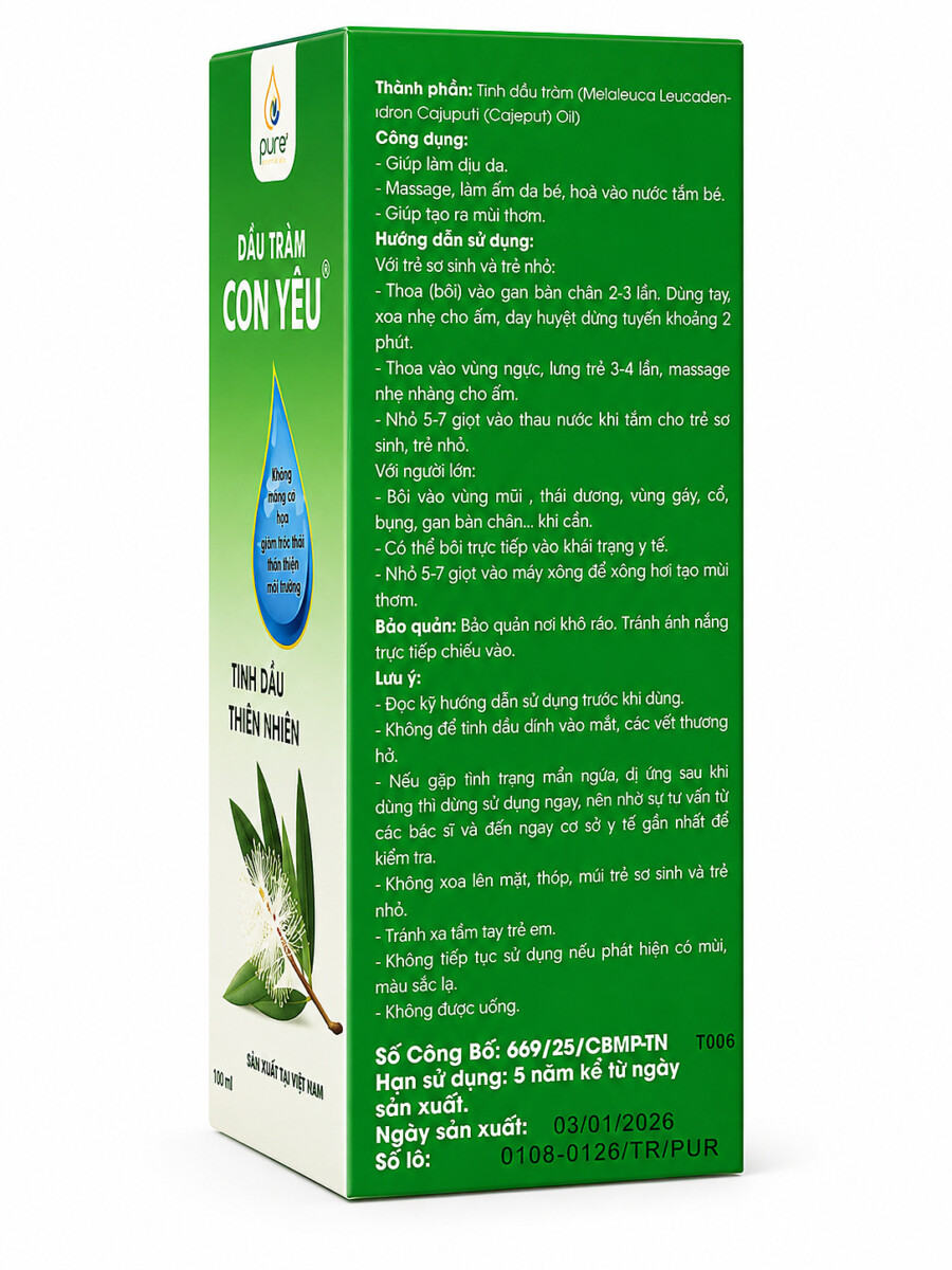 DẦU TRÀM CON YÊU 100ml - Hình ảnh 3