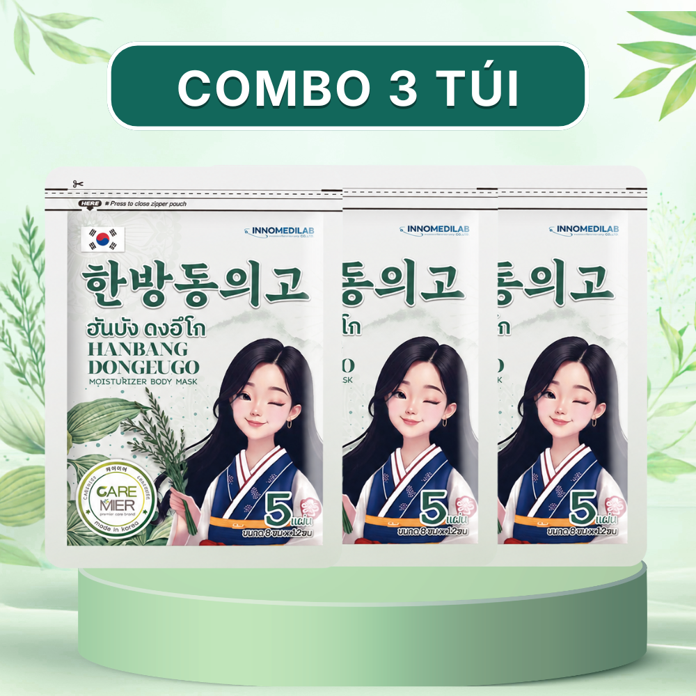 Miếng Dán Thảo Mộc Hàn Quốc HANBANG hỗ trợ Giảm Đau Cổ Vai Gáy Lưng Xương khớp Thư Giãn Cơ Thể - Hình ảnh 3