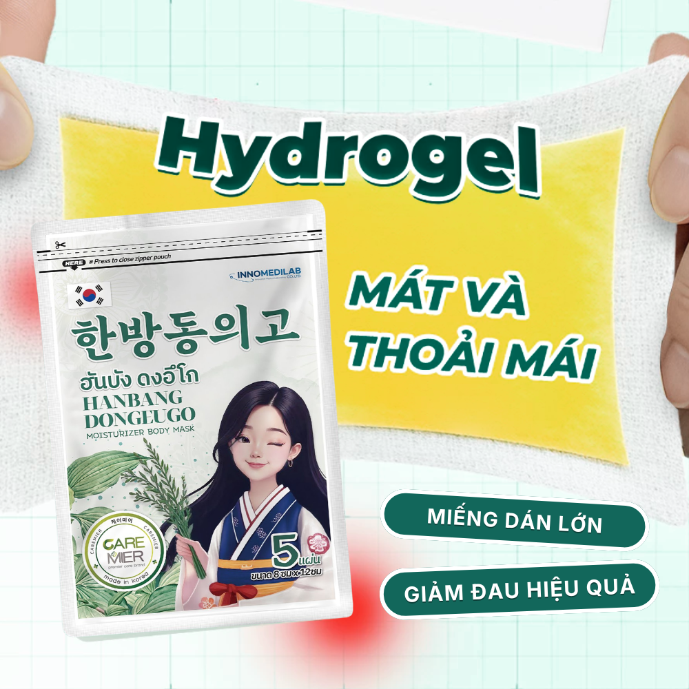 Miếng Dán Thảo Mộc Hàn Quốc HANBANG hỗ trợ Giảm Đau Cổ Vai Gáy Lưng Xương khớp Thư Giãn Cơ Thể - Hình ảnh 6
