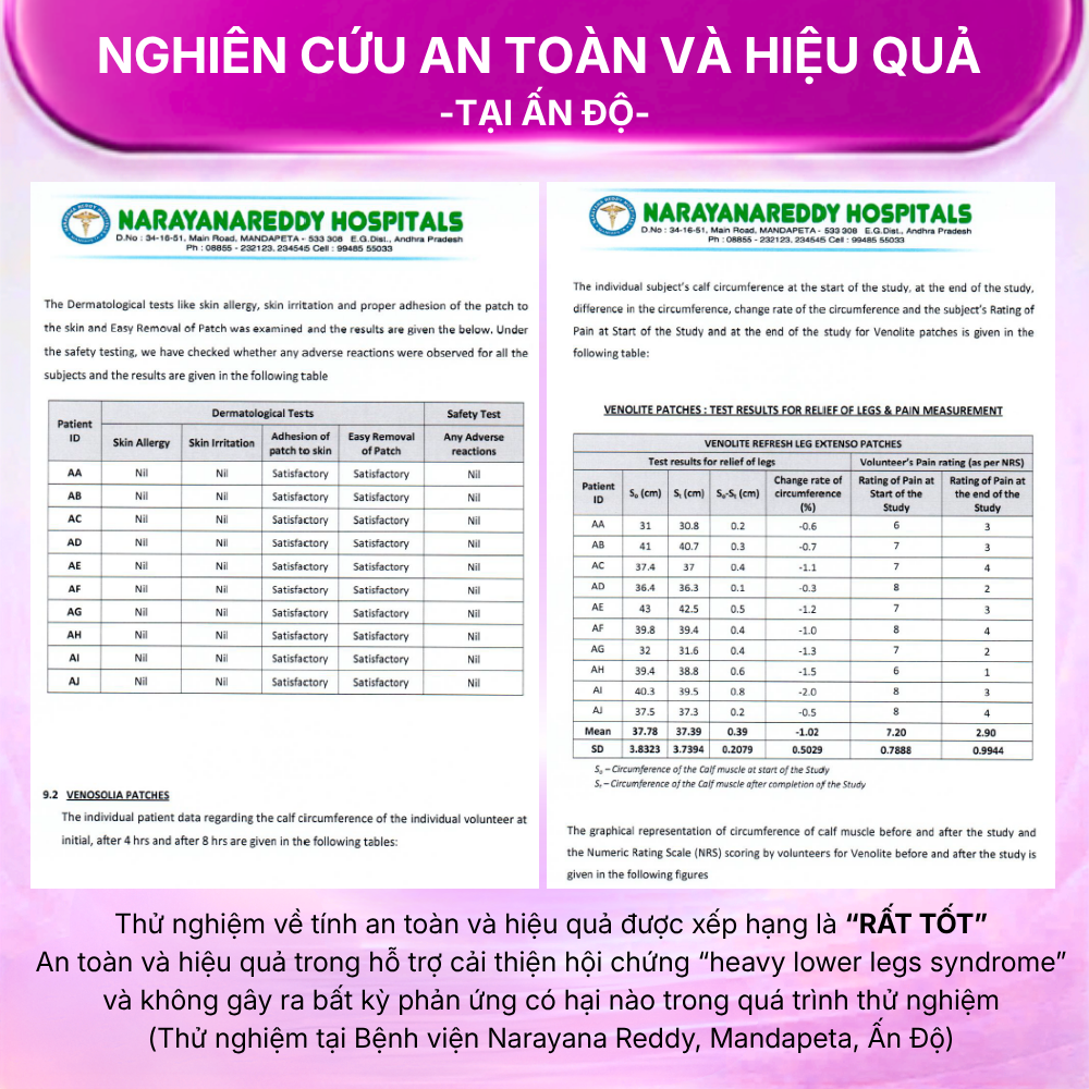 VENOLITE - Miếng dán thư giãn chân - Hình ảnh 8