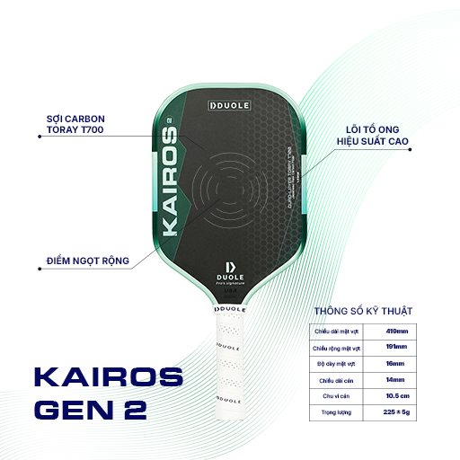 Vợt Pickleball DUOLE Kairos Gen 2 - Hình ảnh 3