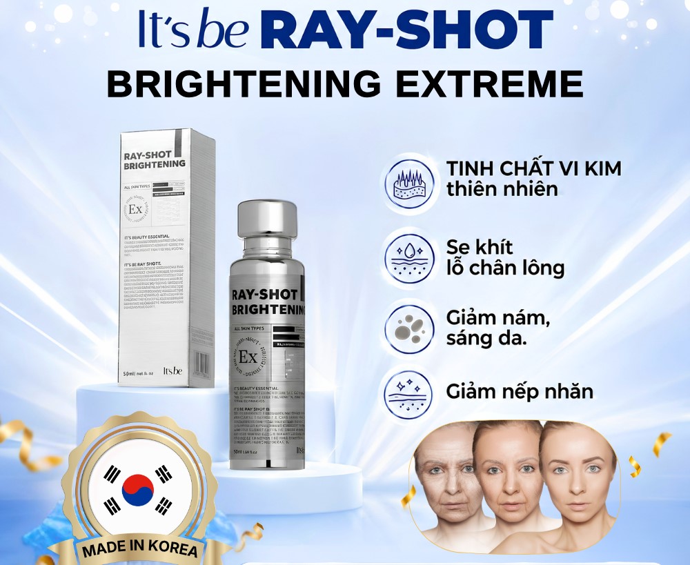 Tinh Chất Vi Kim IT'S BE Ray-shot Brightening Extreme 50ml - Hình ảnh 2
